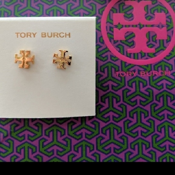 *NEW* Tory Burch gold plated earrings - Picture 2 of 7